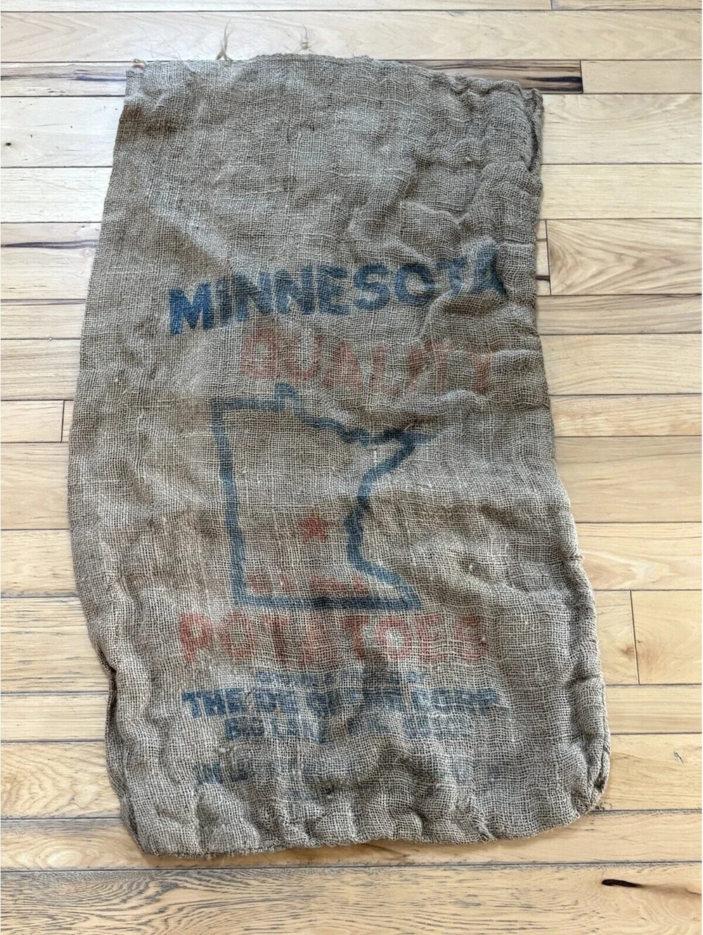 VTG Minnesota Potato Burlap Bag  DeChene Corporation 100 lbs Gunny Sack